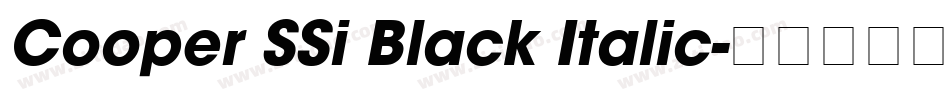 Cooper SSi Black Italic字体转换